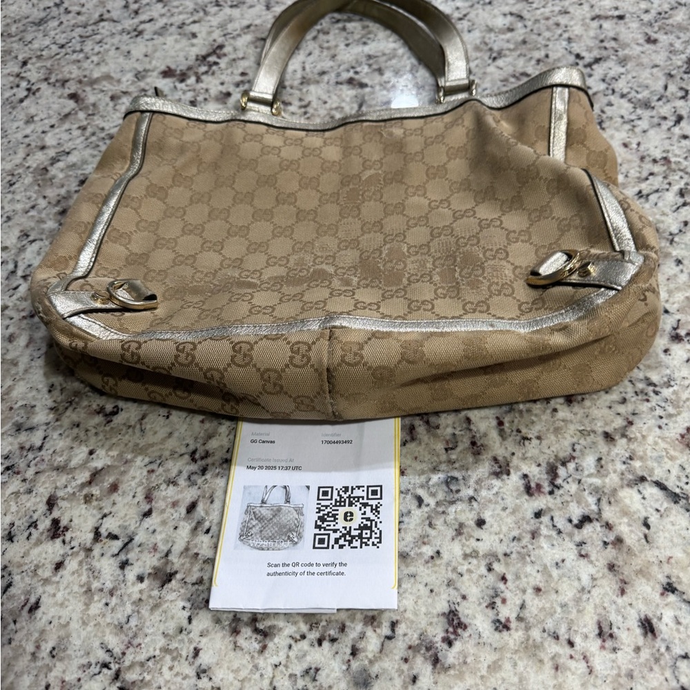 Gucci project GG Canvas Small Abbey Tote w/COA - Picture 12 of 15